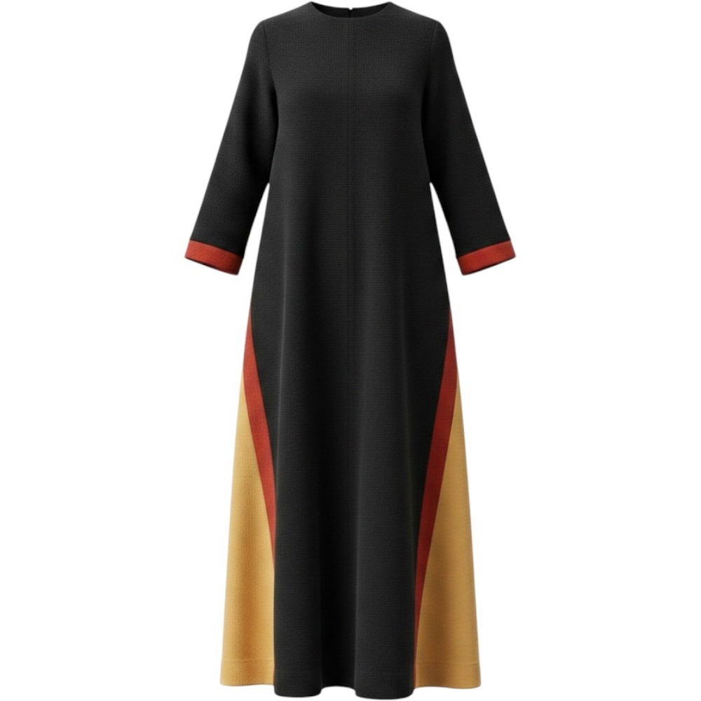 Vintage Vanity Fair Color Block Velour Robe Dress Womens 14 USA